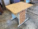 Small Wood/Tan Table. Est 30"L x 24"W x 27"H. 1 Lot = 1 piece 
